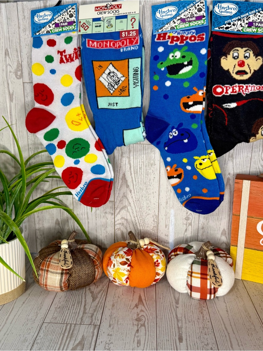 Hasbro Monopoly & Game Crew Socks - Multicolor Fun Dot and Character Designs